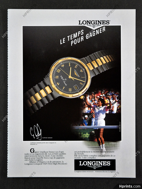 Longines Watches 1989 Gabriela Sabatini Conquest VHP