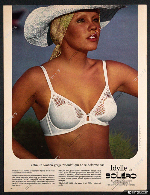 Boléro Lingerie 1976 Idylle Bra Photo Robert Le Du 