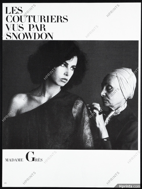 Madame Grès 1976 Les Couturiers vus par Snowdon — Clipping