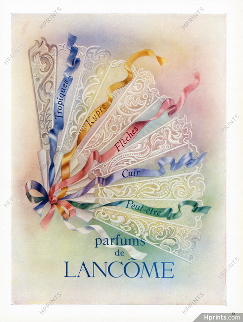 Lancôme 1946 Fan Pastel, Tropiques, Kypre, Flèches, Cuir, Peut-Etre