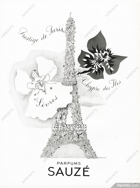 Sauzé (Perfumes) 1946 Eiffel Tower, Maurice Paulin