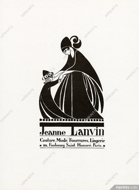 Jeanne Lanvin 1926 Paul Iribe, "Label" Couture, Modes Fourrures, Lingerie
