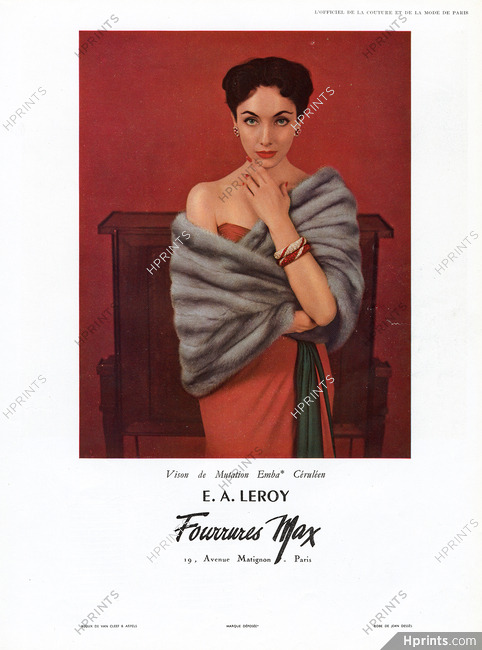 Fourrures Max 1952 Van Cleef & Arpels, Vison, Mink Shawl Fur, Jean Dessès