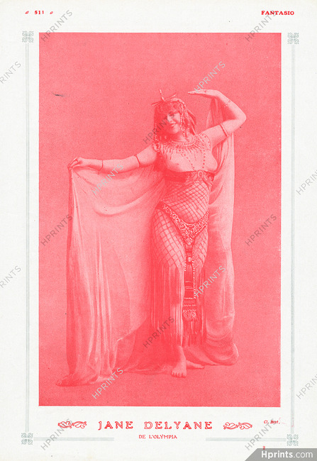 Jane Delyane 1911 de l'Olympia, Photo Bert
