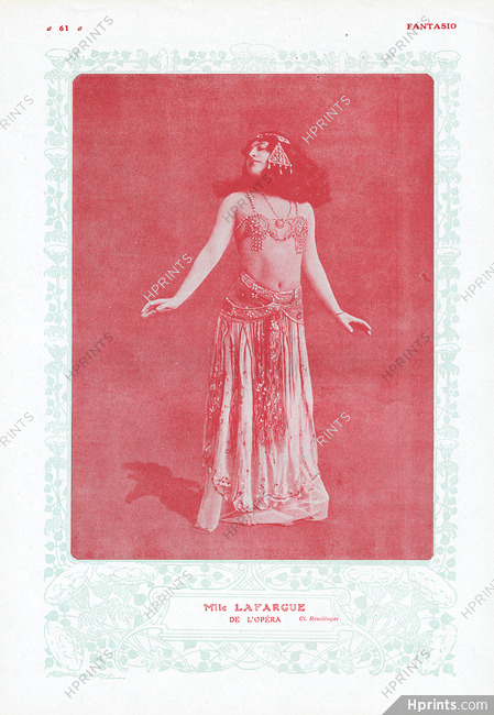 Mlle Lafargue 1909 Oriental Dance, Photo Reutlinger