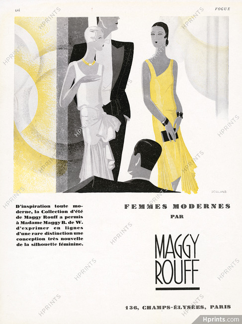 Maggy Rouff 1929 "Femmes Modernes", Maggy B. de Wagner, Evening Gown, Art Deco