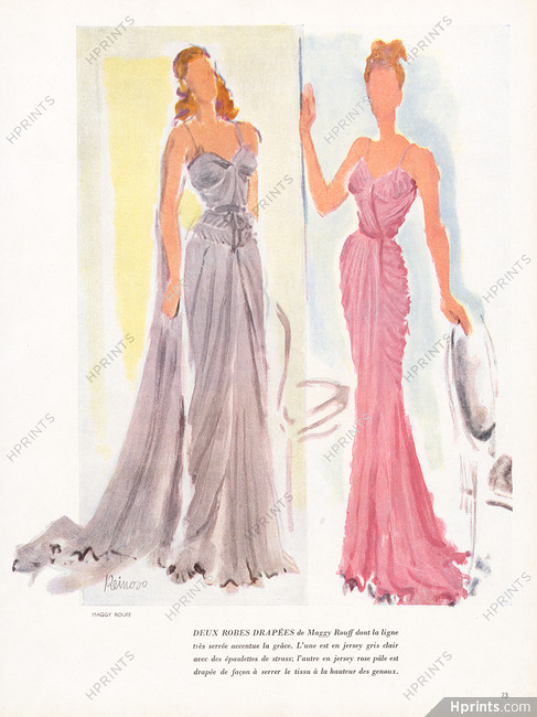 Maggy Rouff 1946 Evening Gown, Reinoso