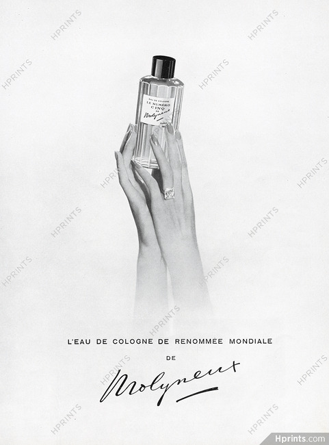 Molyneux (Perfumes) 1958 Numéro Cinq, Eau de Cologne