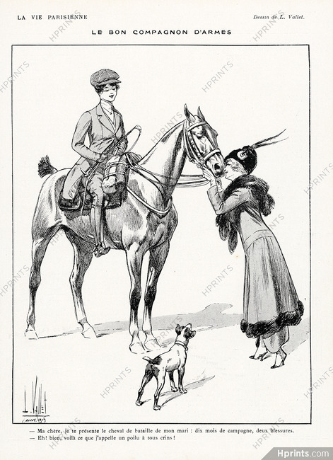 Louis Vallet 1915 Rider, Horse Show
