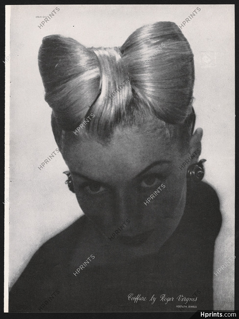 Roger Vergnes (Hairstyle) 1945 Verdura Jewels, Photo Leslie Gill