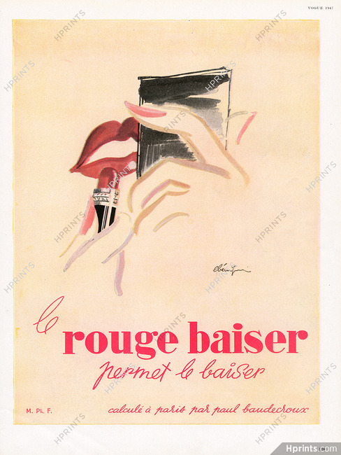 Rouge Baiser 1947 Lipstick, Making-up, Léon Bénigni