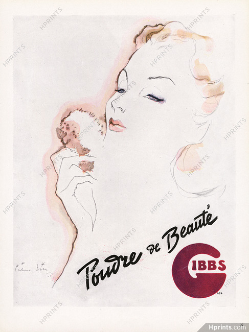 Gibbs (Cosmetics) 1946 Pierre Simon, Beauty Powder