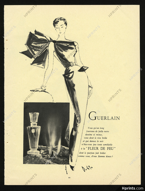 Guerlain 1949 Fleur de Feu, André Delfau