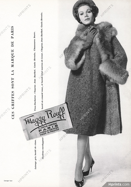 Maggy Rouff 1961 Etiquette, Label Logo
