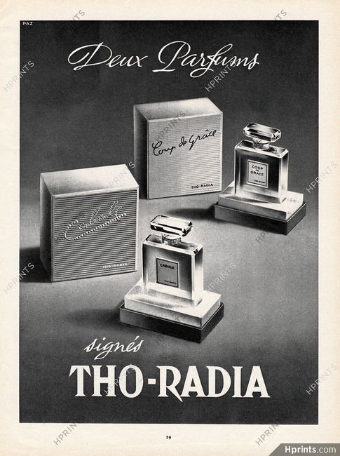 Tho-Radia (Perfumes) 1951 Cabale, Coup de Grâce