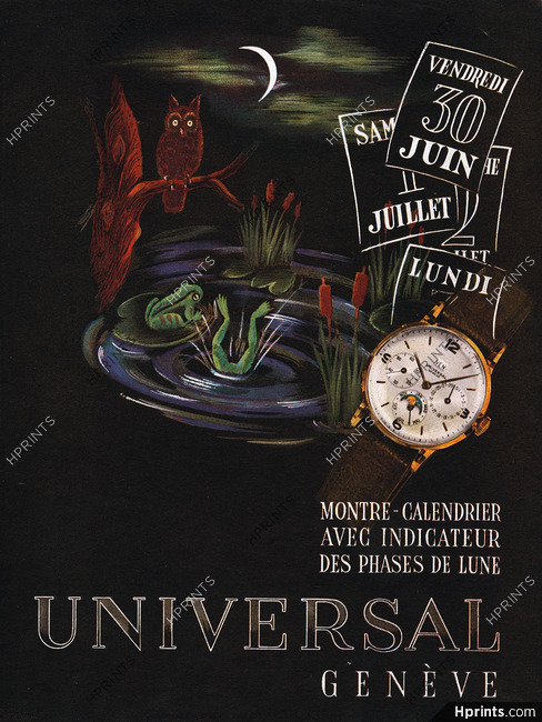 Universal Genève 1947 Montre-calendrier, Phases de Lune