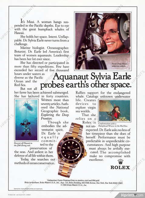 Rolex (Watches) 1989 Aquanaut Sylvia Earle, Deep Rover