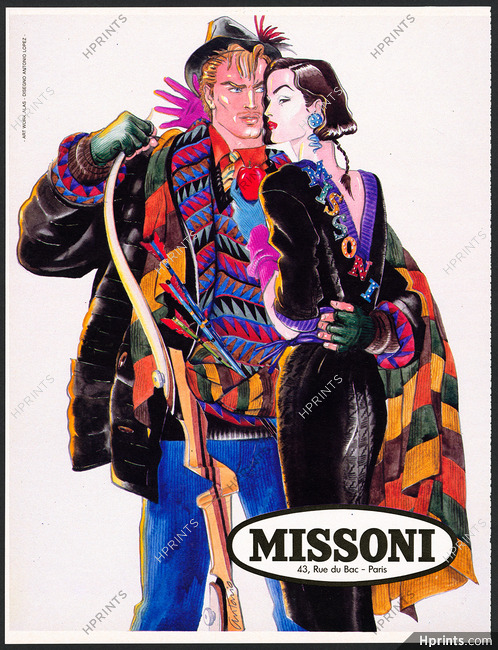 Missoni 1983 Antonio Lopez, Archer, Fashion Illustration