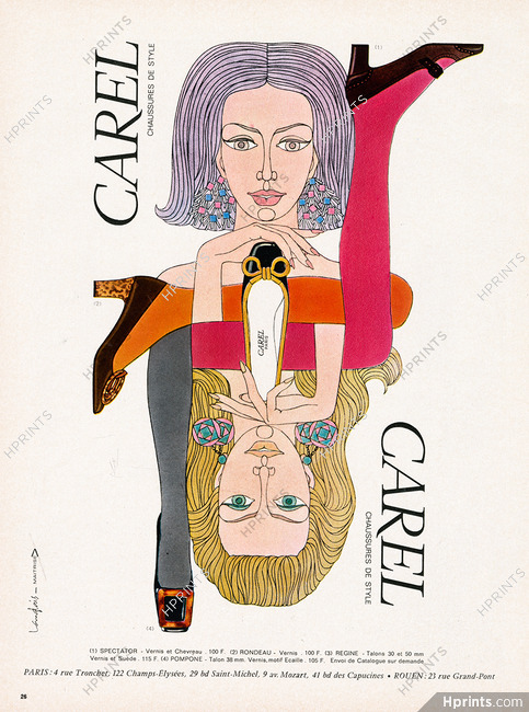 Carel (Shoes) 1967 Langlais, Playing Cards