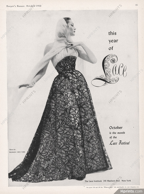 Balmain - New York 1952 Year of Lace