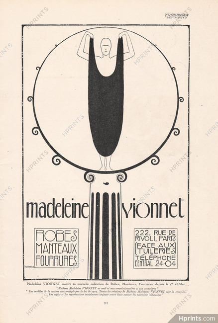 Madeleine Vionnet 1920 Thayaht, Label