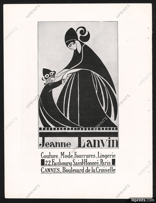 Jeanne Lanvin 1926 Paul Iribe, Label Couture Fur Lingerie