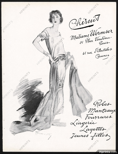 Chéruit (Madame Wormser) 1923 Evening Gown, Fromenti