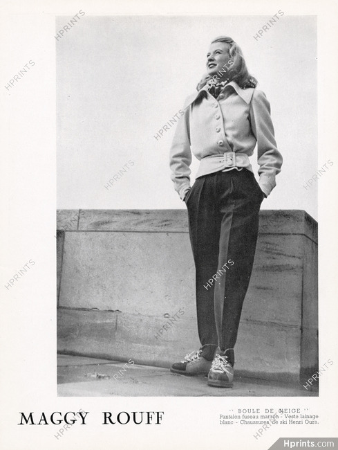Maggy Rouff 1949 Sportswear, Skier
