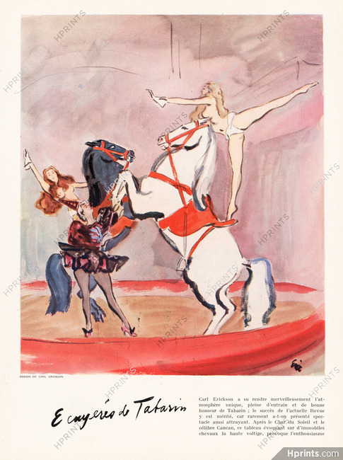 Tabarin Circus 1937 Ecuyères de Tabarin, Eric (Carl Erickson)