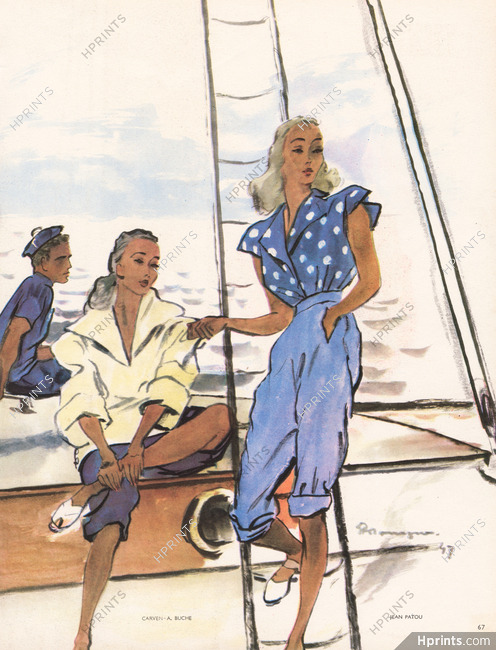 Mourgue 1947 Carven & Jean Patou, Yachting