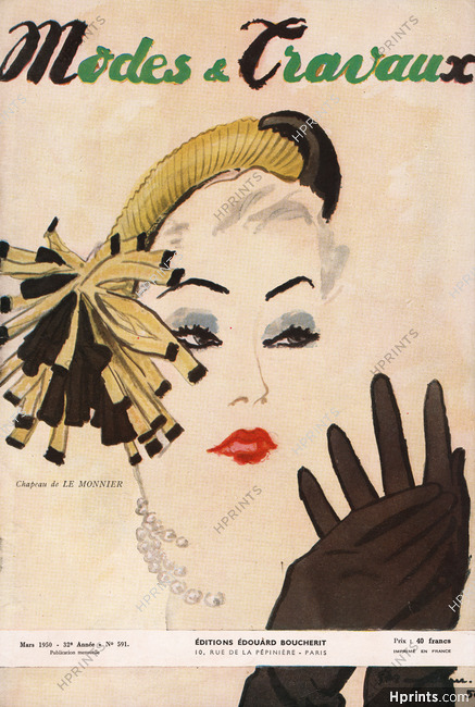 Le Monnier (Millinery) 1950 Pierre Mourgue, Cover
