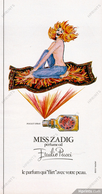 Emilio Pucci (Perfumes) 1973 Miss Zadig