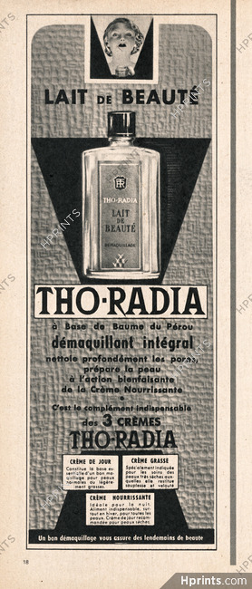 Tho-Radia (Cosmetics) 1949 Lait de beauté