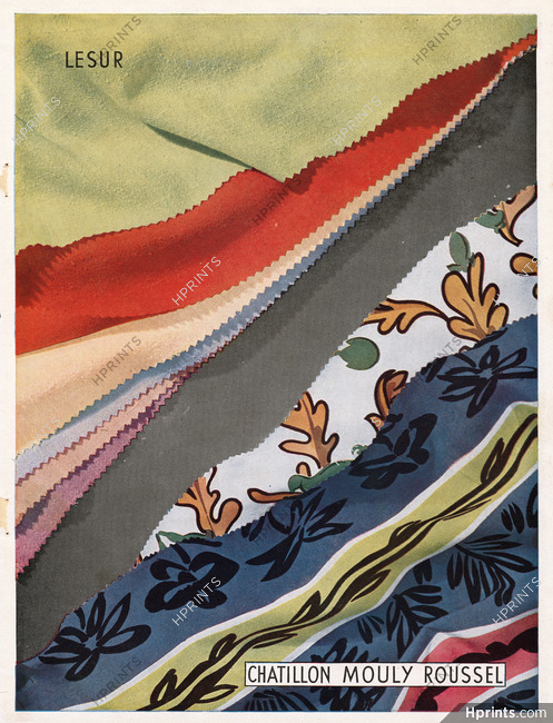 Lesur & Chatillon Mouly Roussel 1947 Fabric