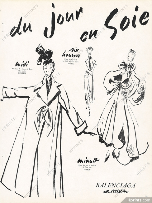 Balenciaga 1950 Silks, Combier, Anfrie, Staron, Hélène Berger