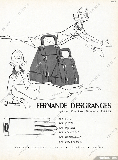 Fernande Desgranges (Handbags) 1957 Jacques Henri Lartigue