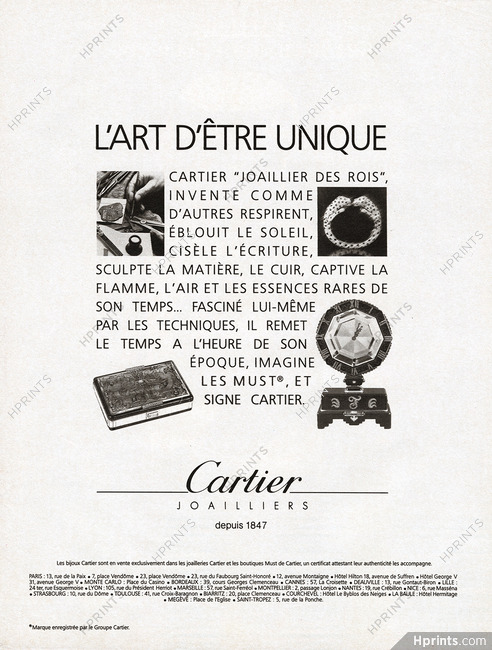 Cartier 1986 L'art d'être unique
