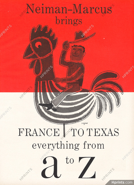 France to Texas everything from A to Z 1957 Savignac, Neiman-Marcus