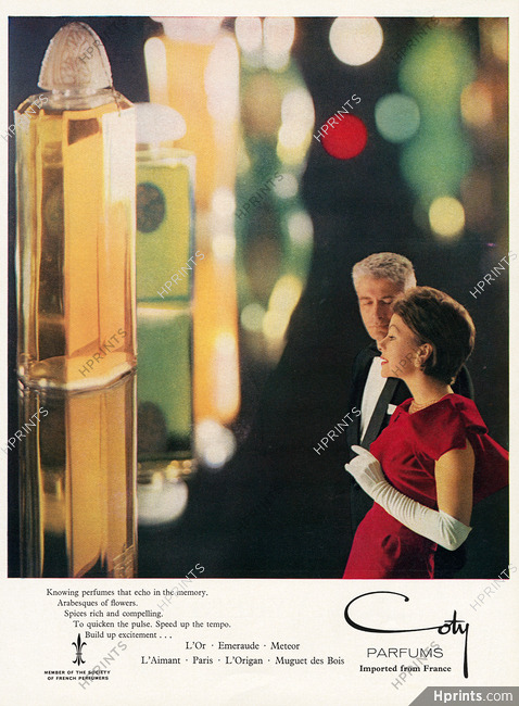 Parfums Coty 1963 Perfumes Imported from France