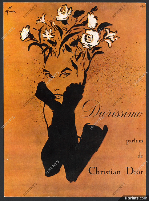 Christian Dior (Perfumes) 1957 Diorissimo, René Gruau