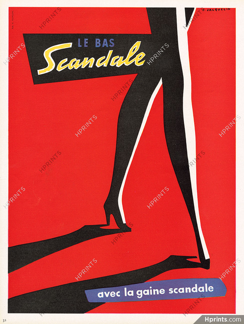 Scandale (Hosiery) 1953 Jean Jacquelin, Stockings