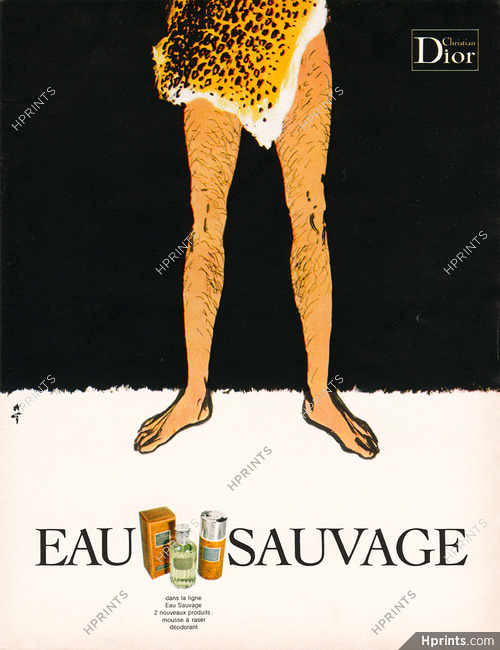 Christian Dior (Perfumes) 1970 René Gruau Eau Sauvage Panther