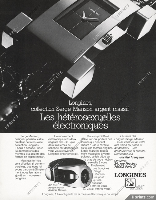 Longines (Watches) 1973 Les hétérosexuelles électroniques, Serge Manzon