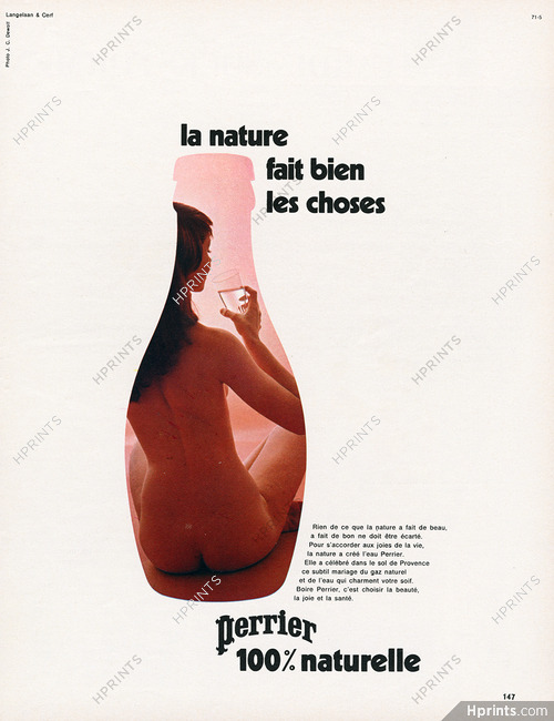 Perrier (Water) 1971 Nude