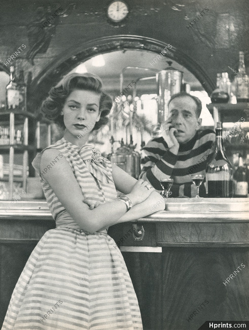 Christian Dior 1951 Bar "La Bouteille d'Or" Lauren Bacall & Humphrey Boggart, Photo Richard Dormer