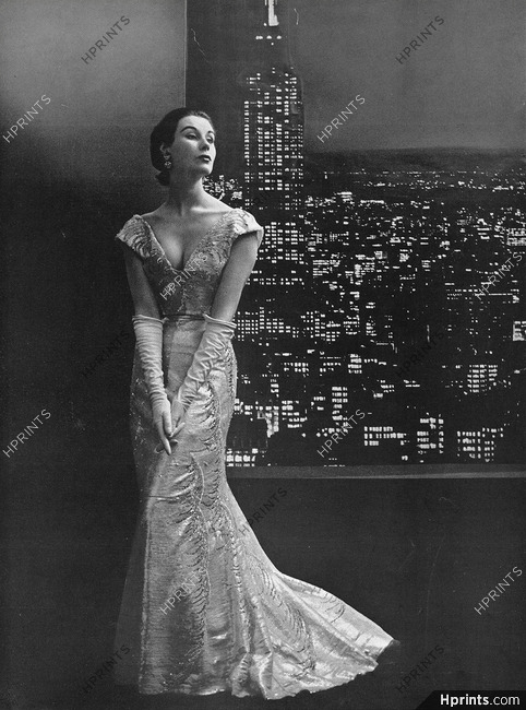 Christian Dior 1953 Evening Gown, Photo Pottier, Dognin