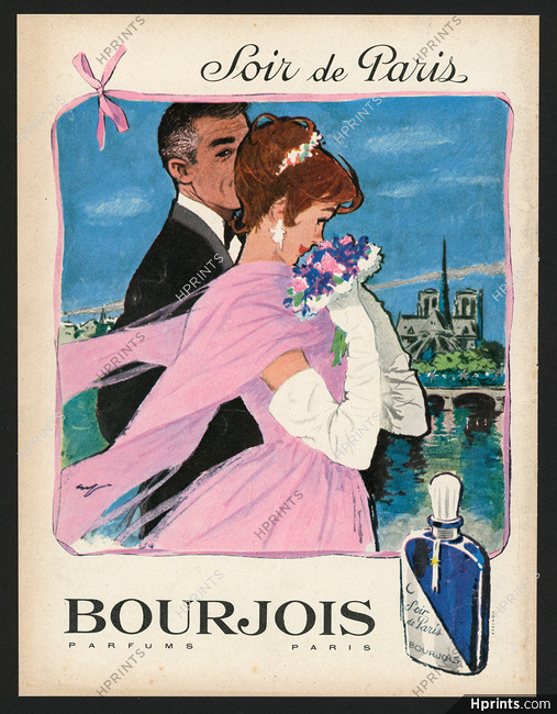 Bourjois (Perfumes) 1959 Soir de Paris, Hof, Notre-Dame de Paris