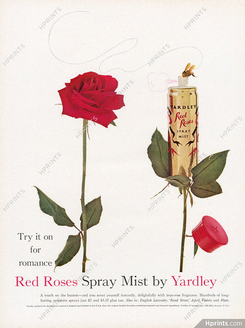 Yardley (Perfumes) 1960 Red Roses Spray Mist