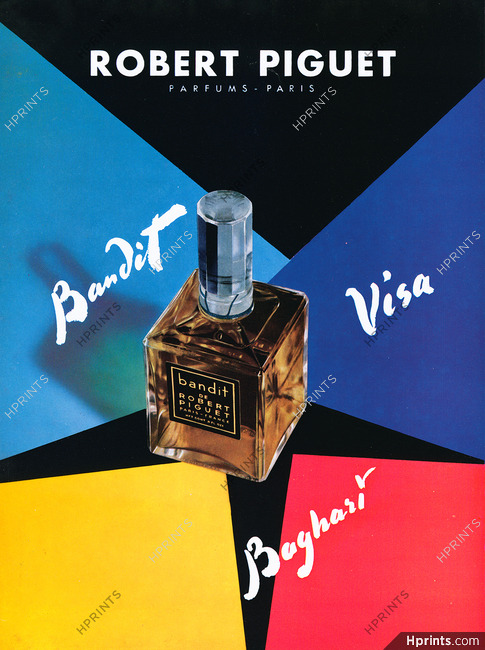 Robert Piguet (Perfumes) 1955 Bandit, Visa, Baghari