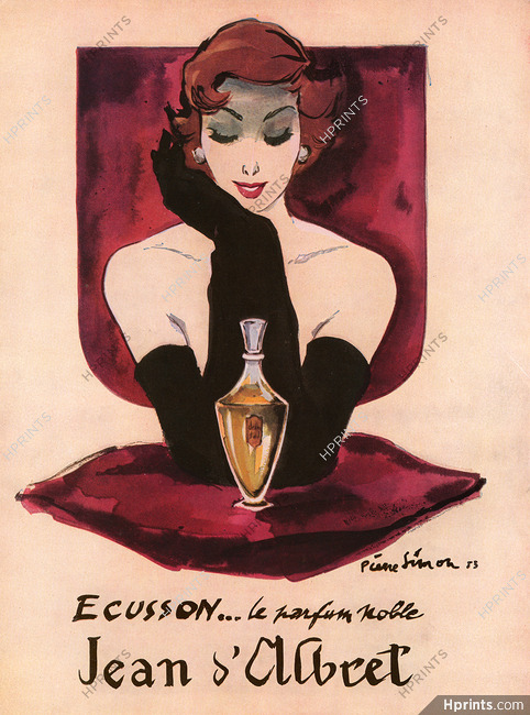 Jean d'Albret (Perfumes) 1954 Ecusson, Pierre Simon